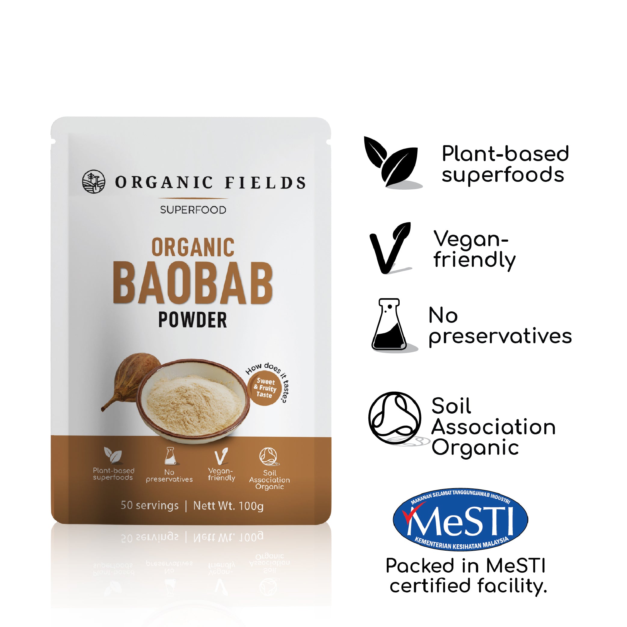 Organic Baobab Powder 100gm – ORGANIC FIELDS